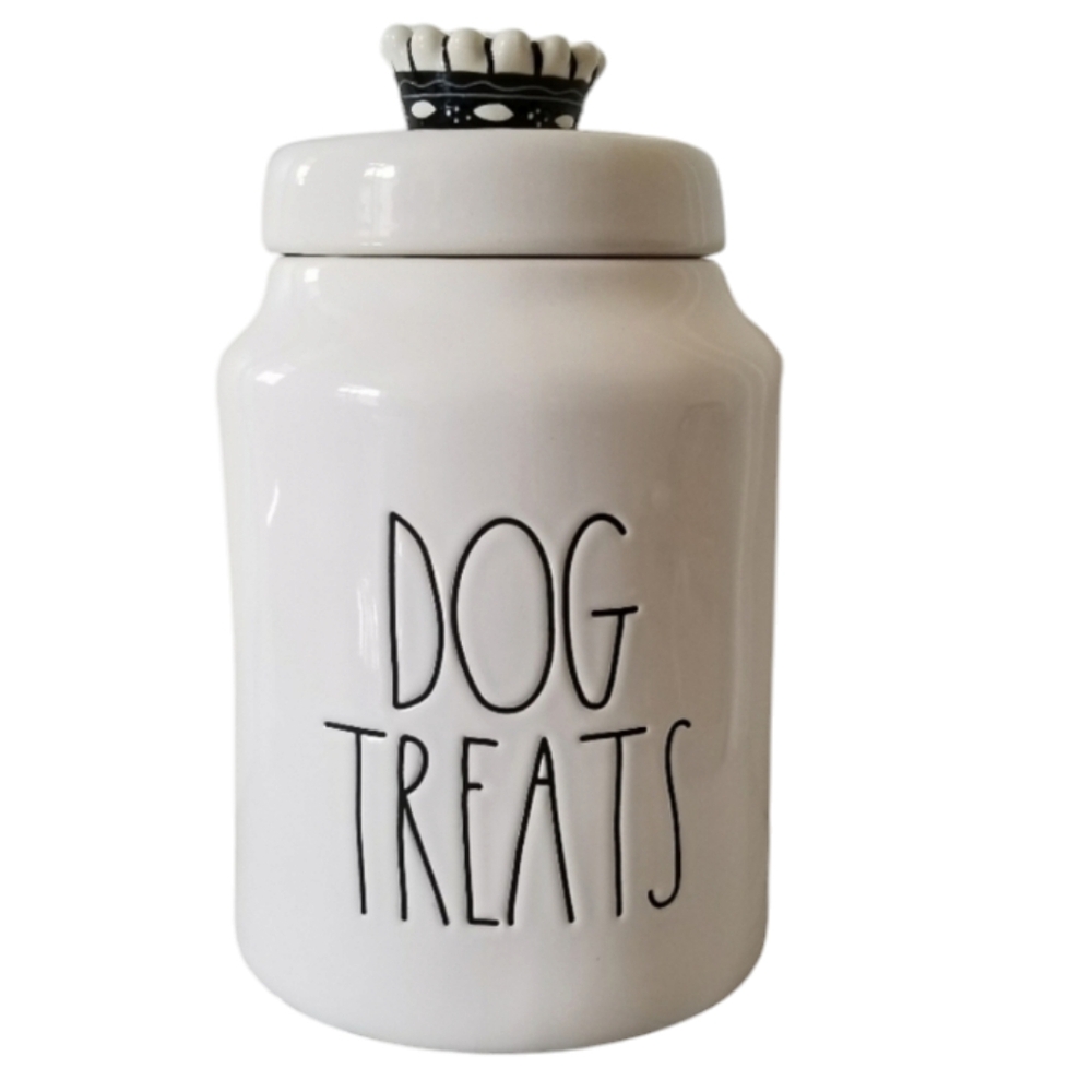 Rae Dunn Black and White Ceramic Food Storage Canister
